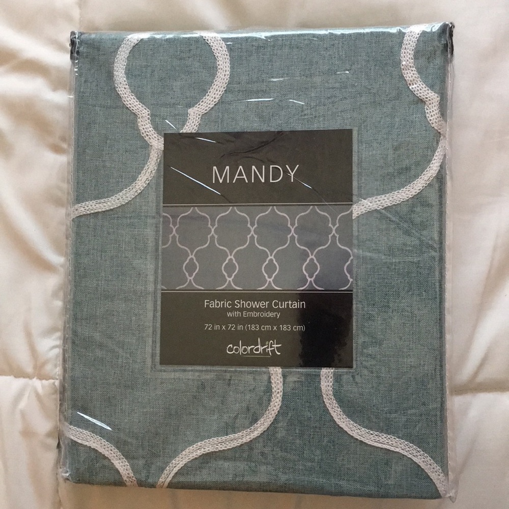 Fabric shower curtain